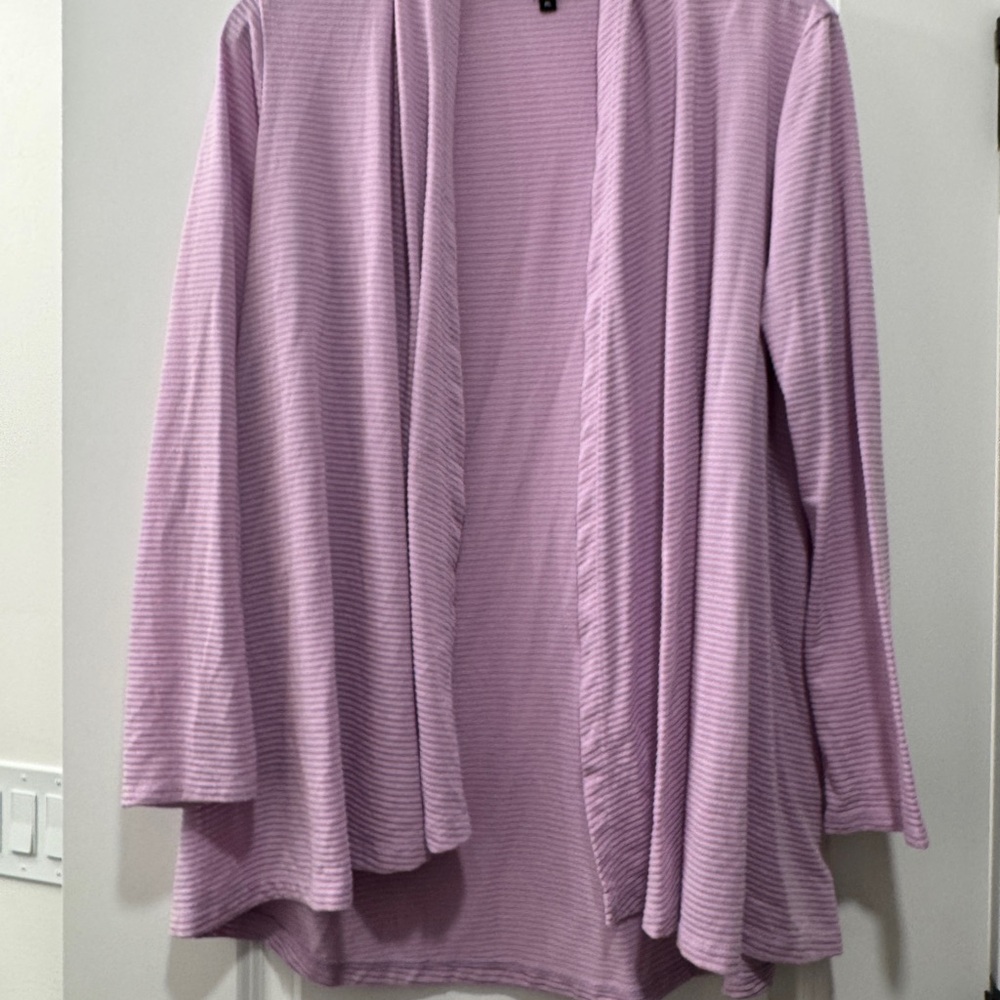 Gibson Soft Lilac Open Front Cardigan